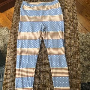 Lularoe stars stripes patriotic leggings one size